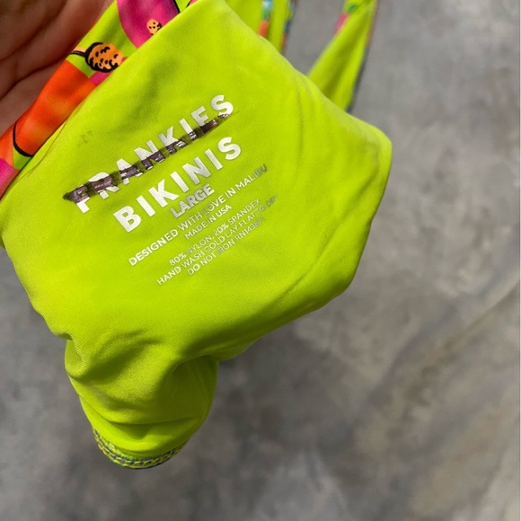 Frankie's Bikinis Floral One Piece Swimsuit - Pink and Blue - Picture 11 of 13